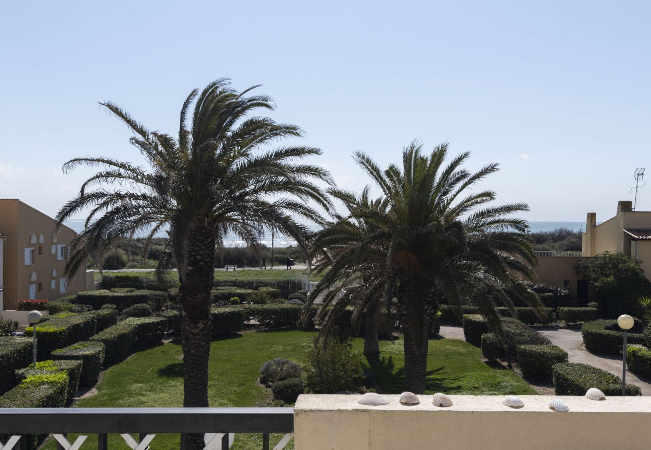 Apartment in Agde - Apt 4/6 ppl, sea view terrace, pool, parking