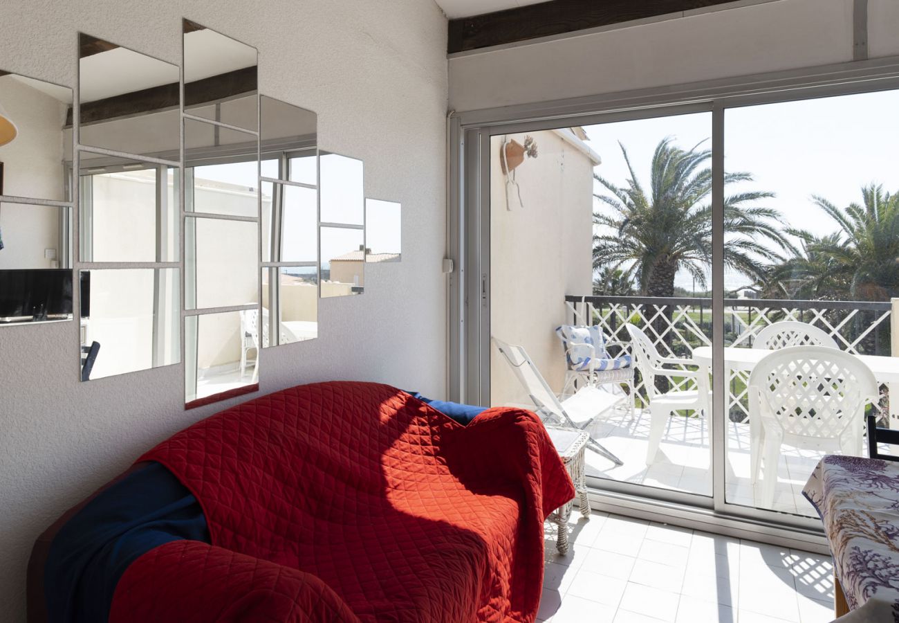 Apartment in Agde - Apt 4/6 ppl, sea view terrace, pool, parking