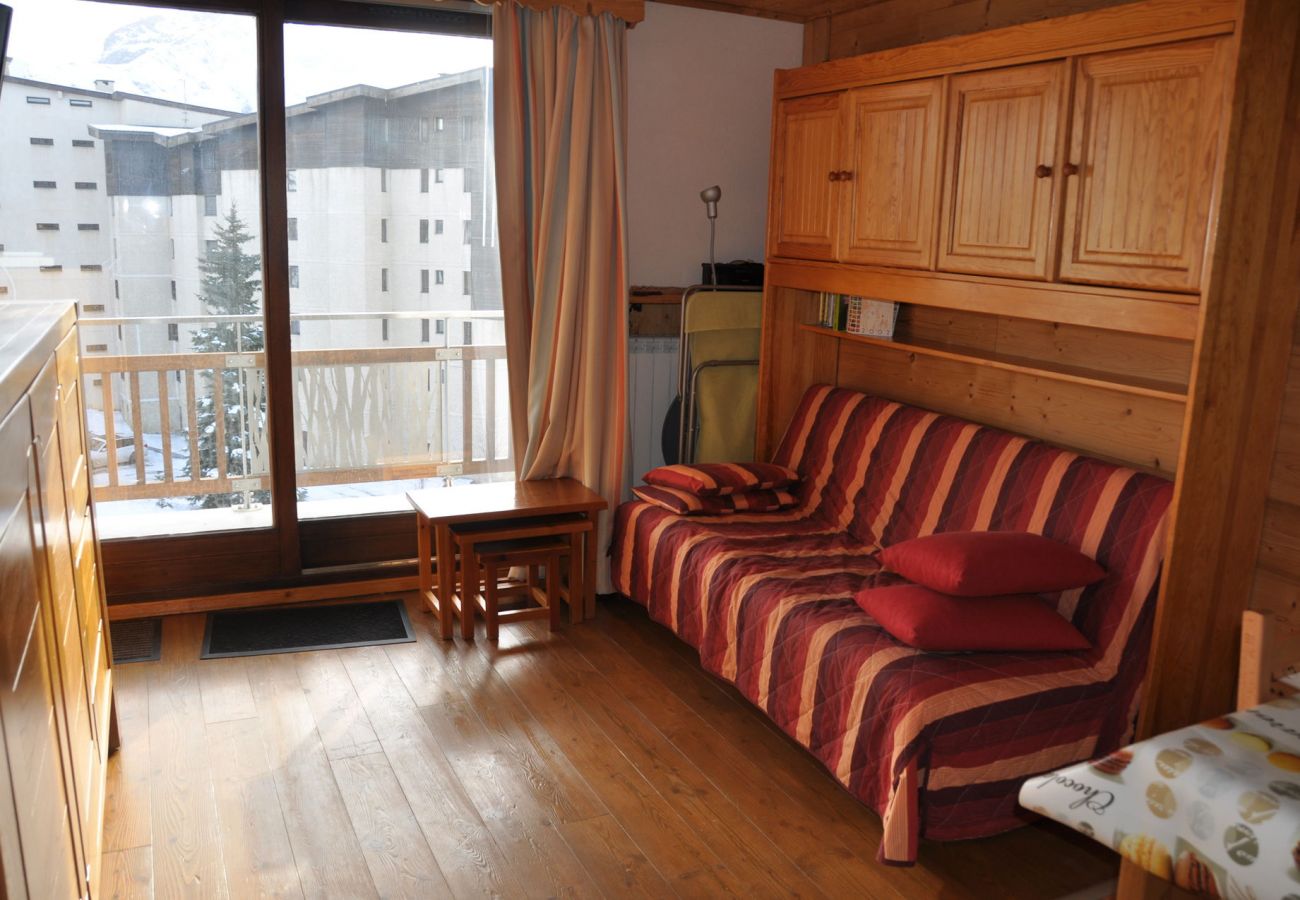 Living room with balcony view