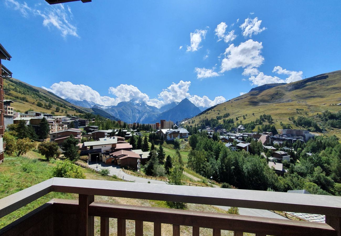 Studio in Les Deux Alpes - Studio 4 ppl, mountain view from the balcony