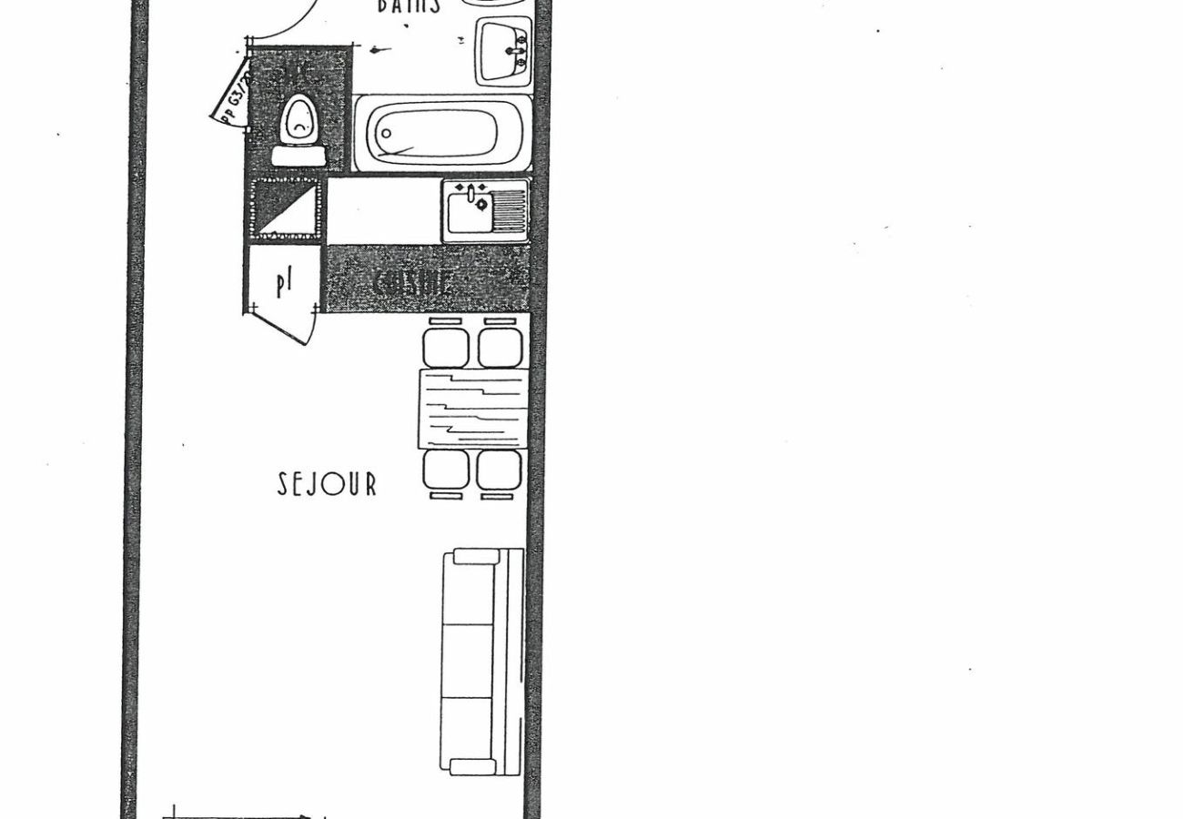 Studio in Les Deux Alpes - Studio 4 ppl, balcony, near the ski station