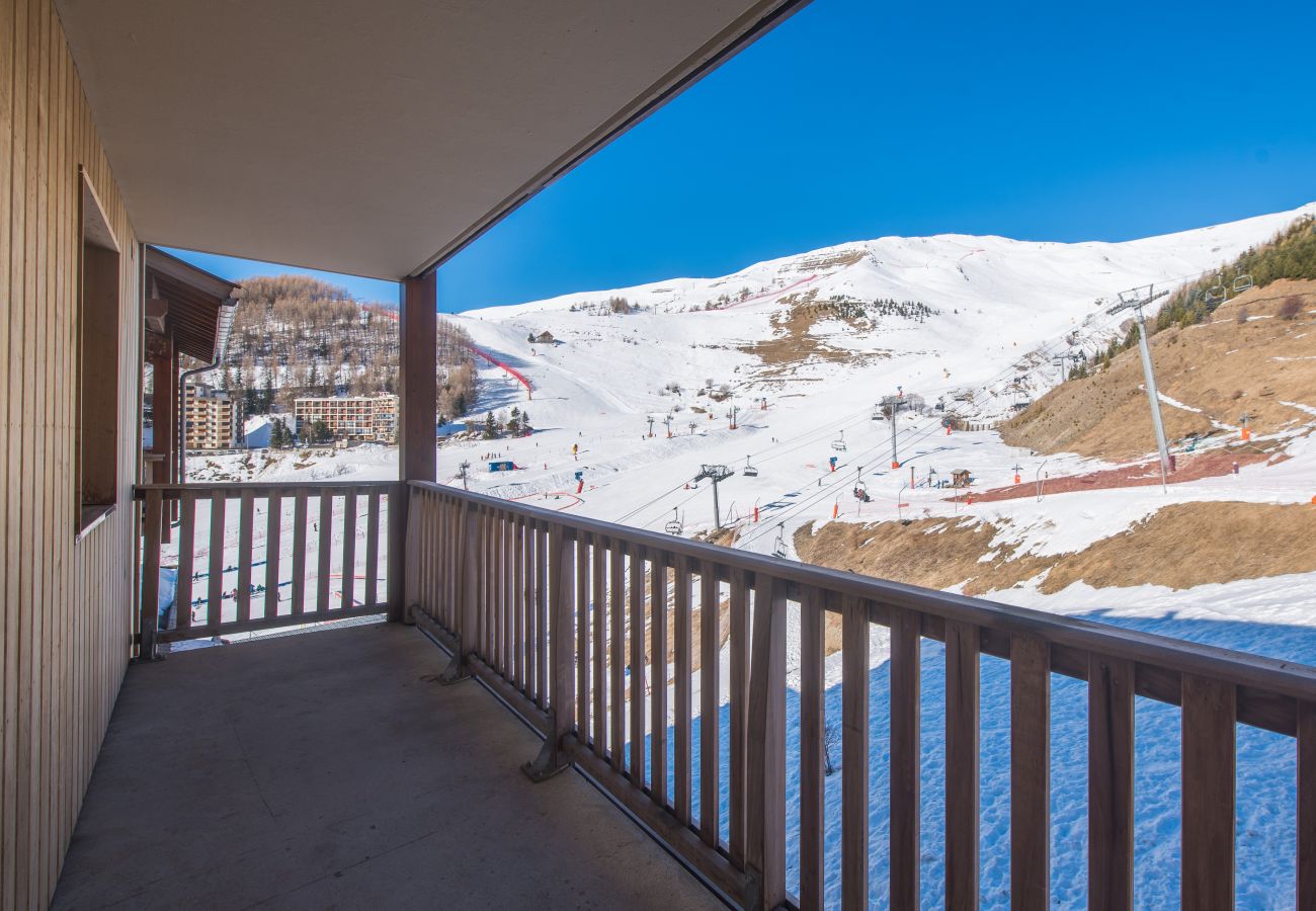 Appartement à Orcières - Appt 4/6 pers, balcon vue pistes, piscine chauffée