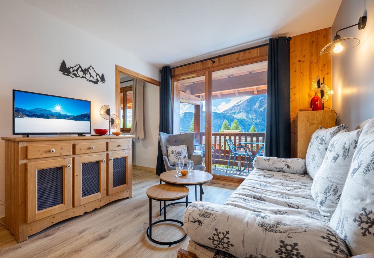 Appartement à Orcières -  2 pièces cabine 6 pers, balcon , piscine ,WIFI et parking