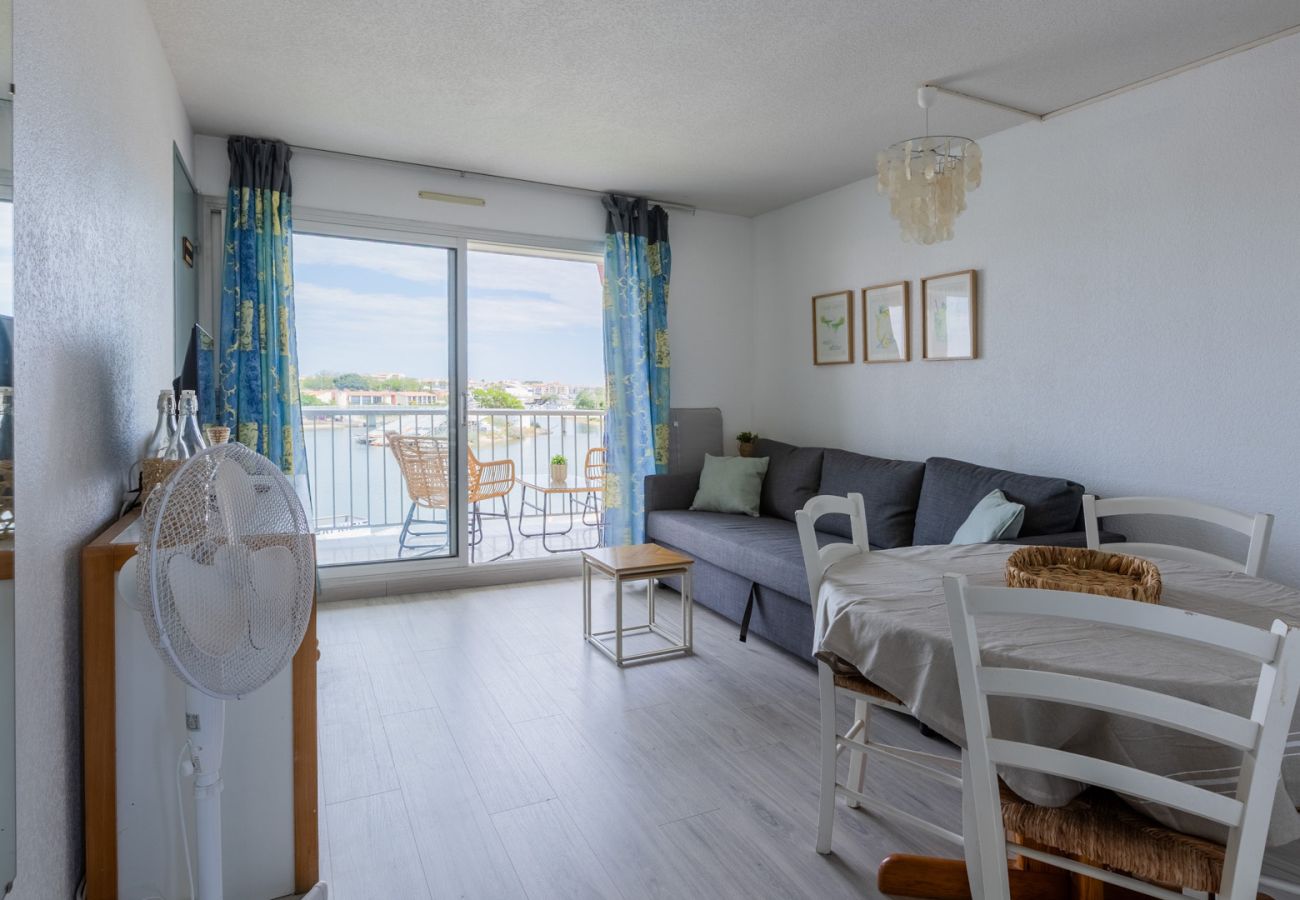 Appartement à Agde - Appt 6 pers vue lagon, balcon, piscine, parking
