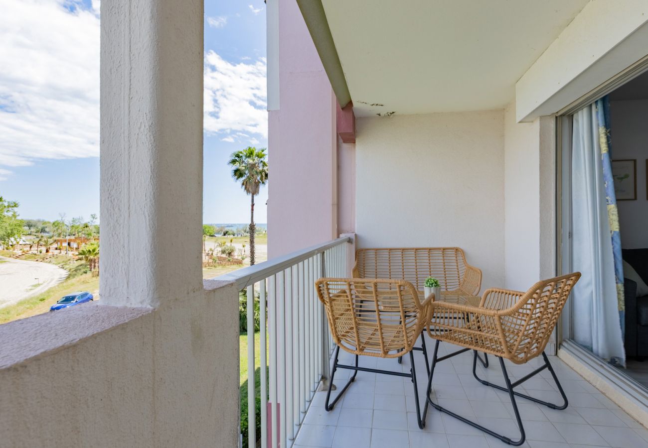Appartement à Agde - Appt 6 pers vue lagon, balcon, piscine, parking