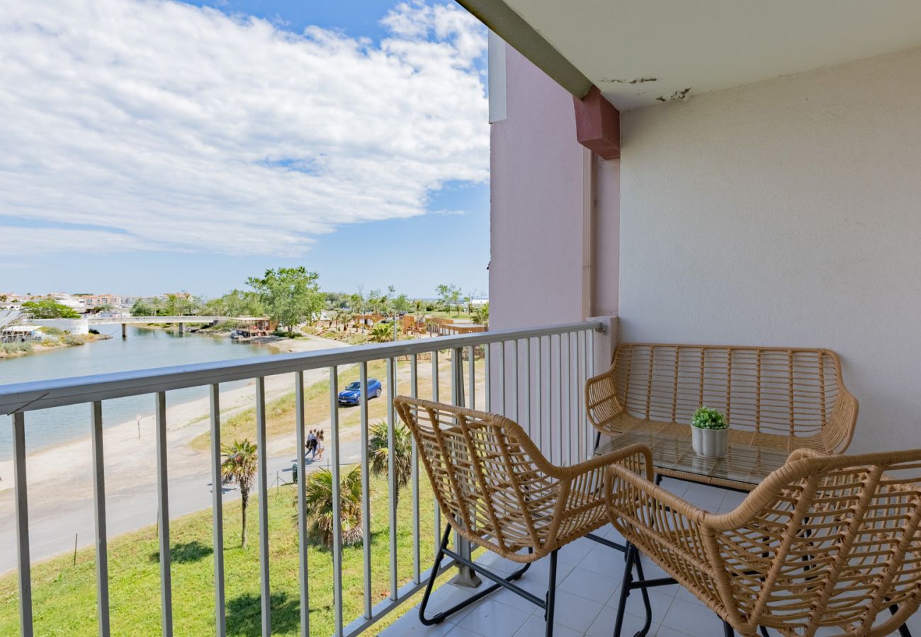 Appartement à Agde - Appt 6 pers vue lagon, balcon, piscine, parking