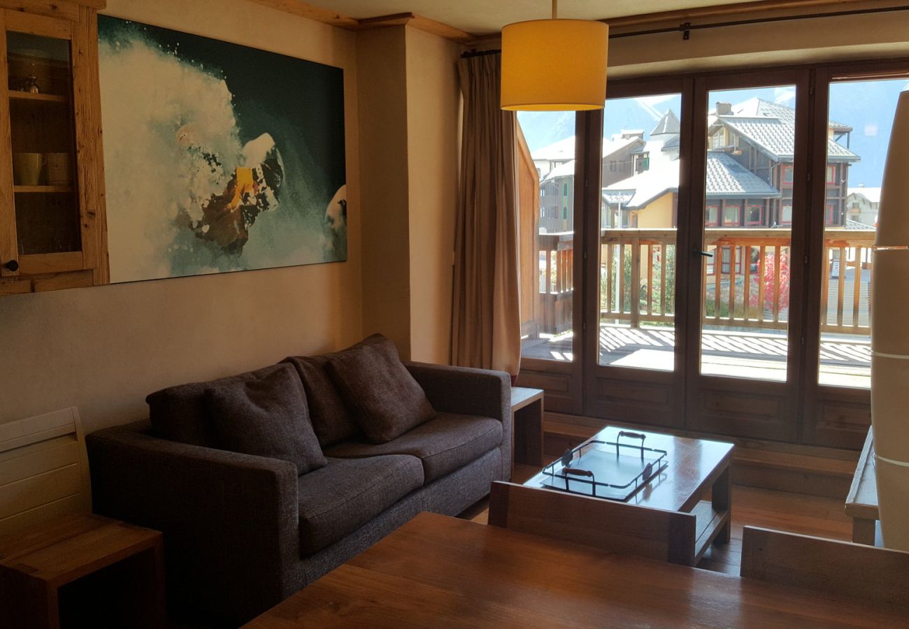 Appartement à Les Deux Alpes - Appt lumineux 4 pers, balcon vue montagne