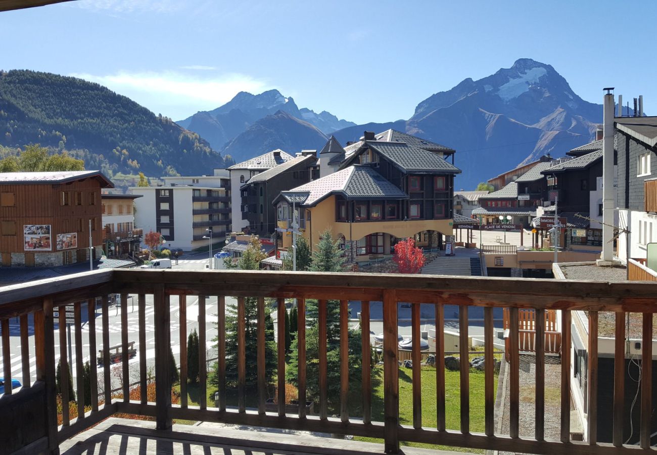 Appartement à Les Deux Alpes - Appt lumineux 4 pers, balcon vue montagne