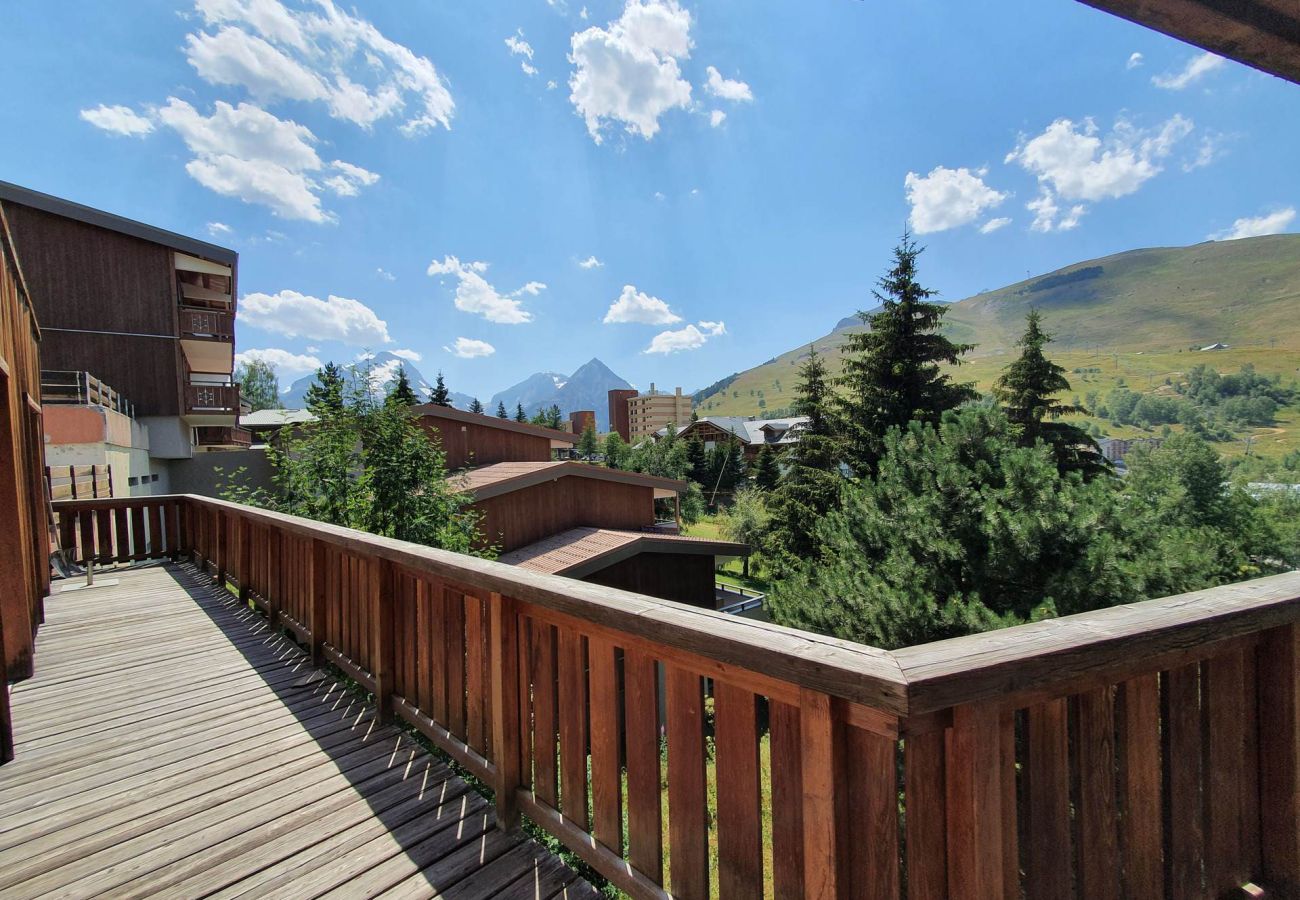 Appartement à Les Deux Alpes - Appt spacieux 10 pers, balcon vue montagne