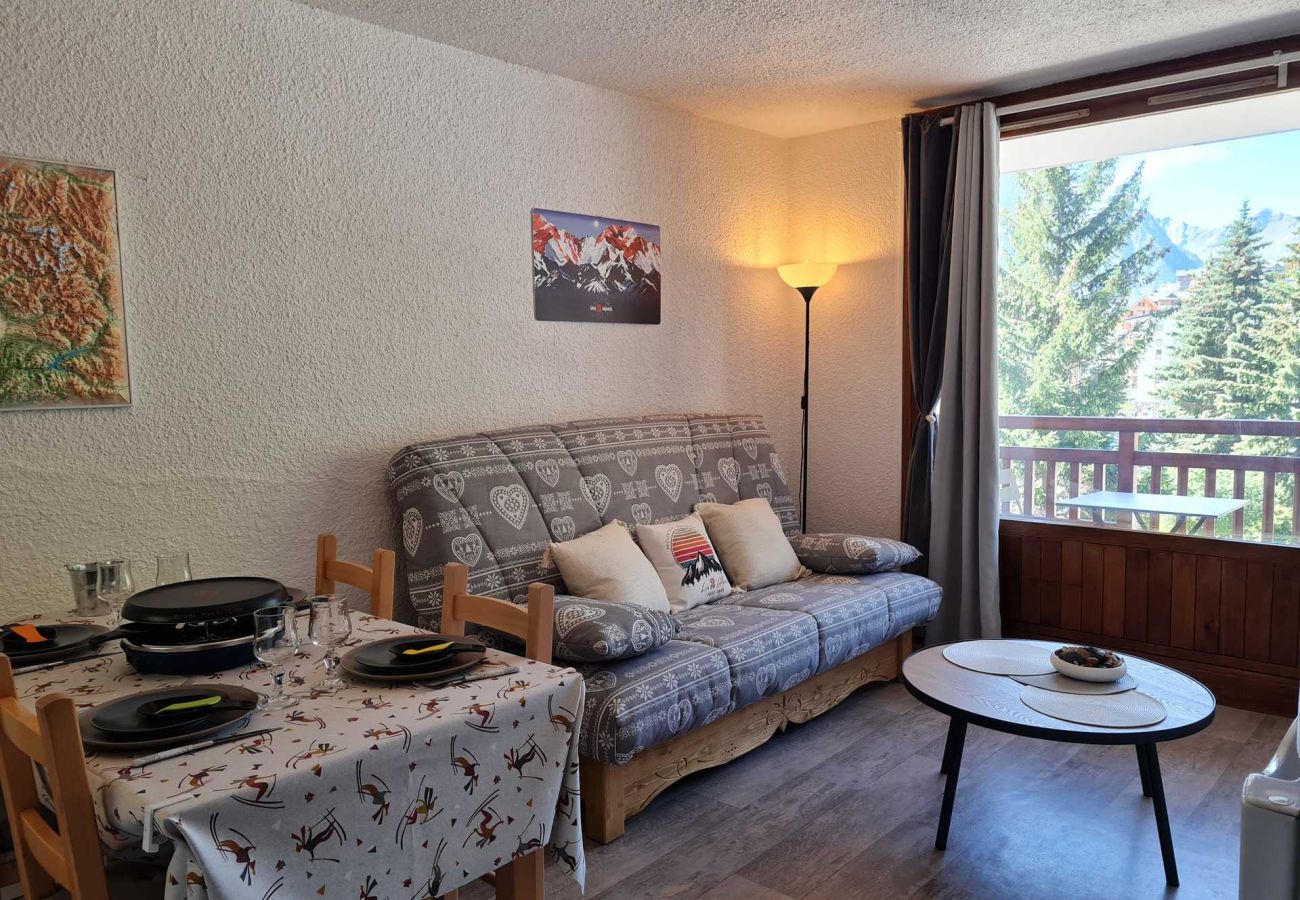 Studio à Les Deux Alpes - Studio rénové 4 pers, balcon, près des pistes