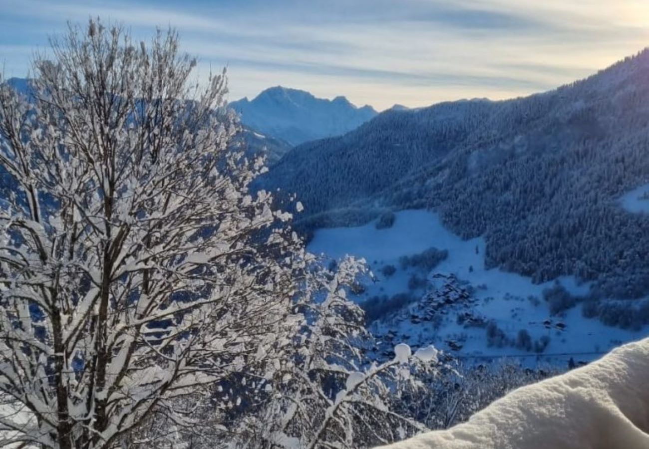 Appartement à Doucy - Appart 5 pers, balcon vue montagne, proche des pistes de ski