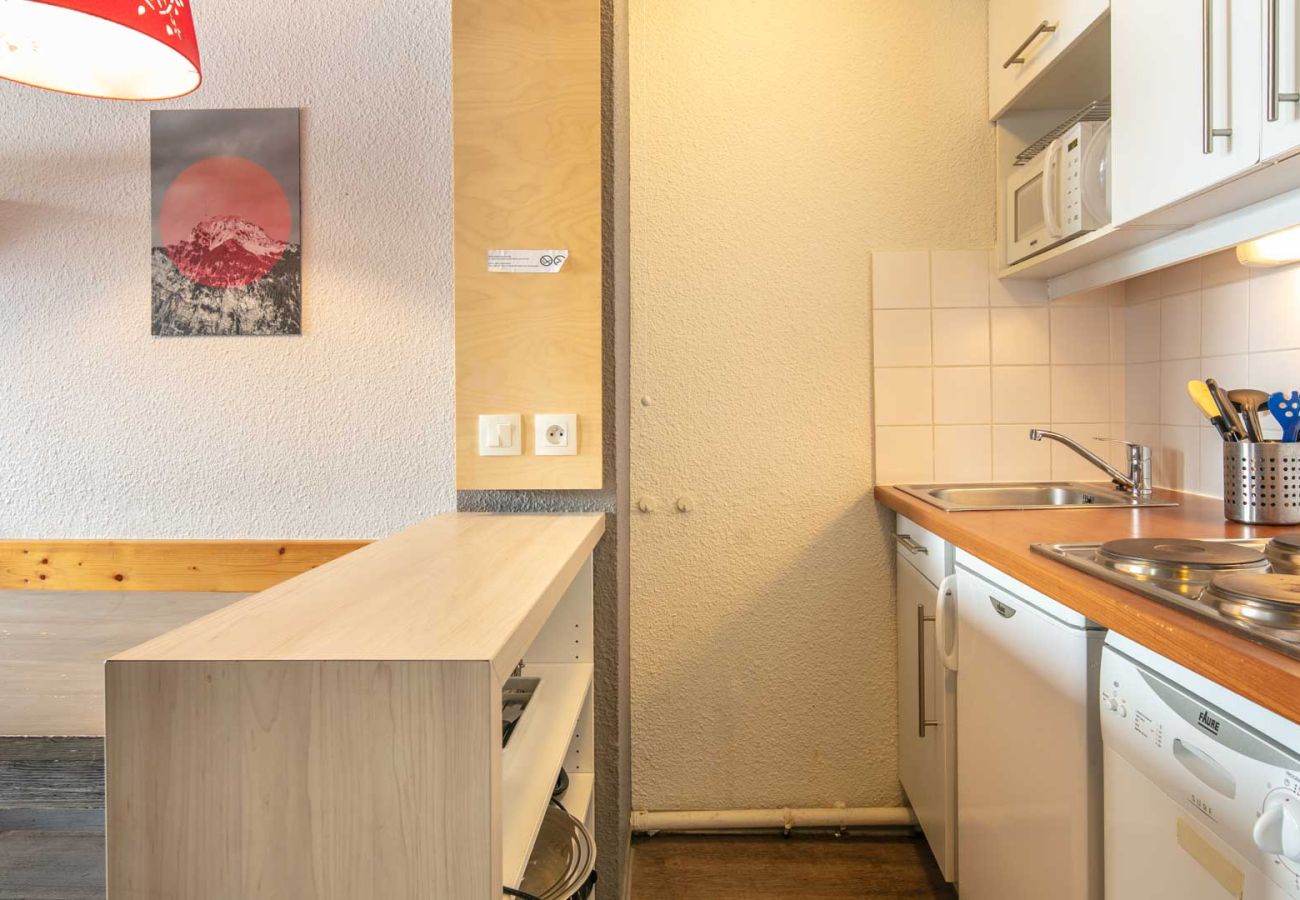 Studio à Tignes - Petit studio 4 pers, équipé, balcon vue piste de ski