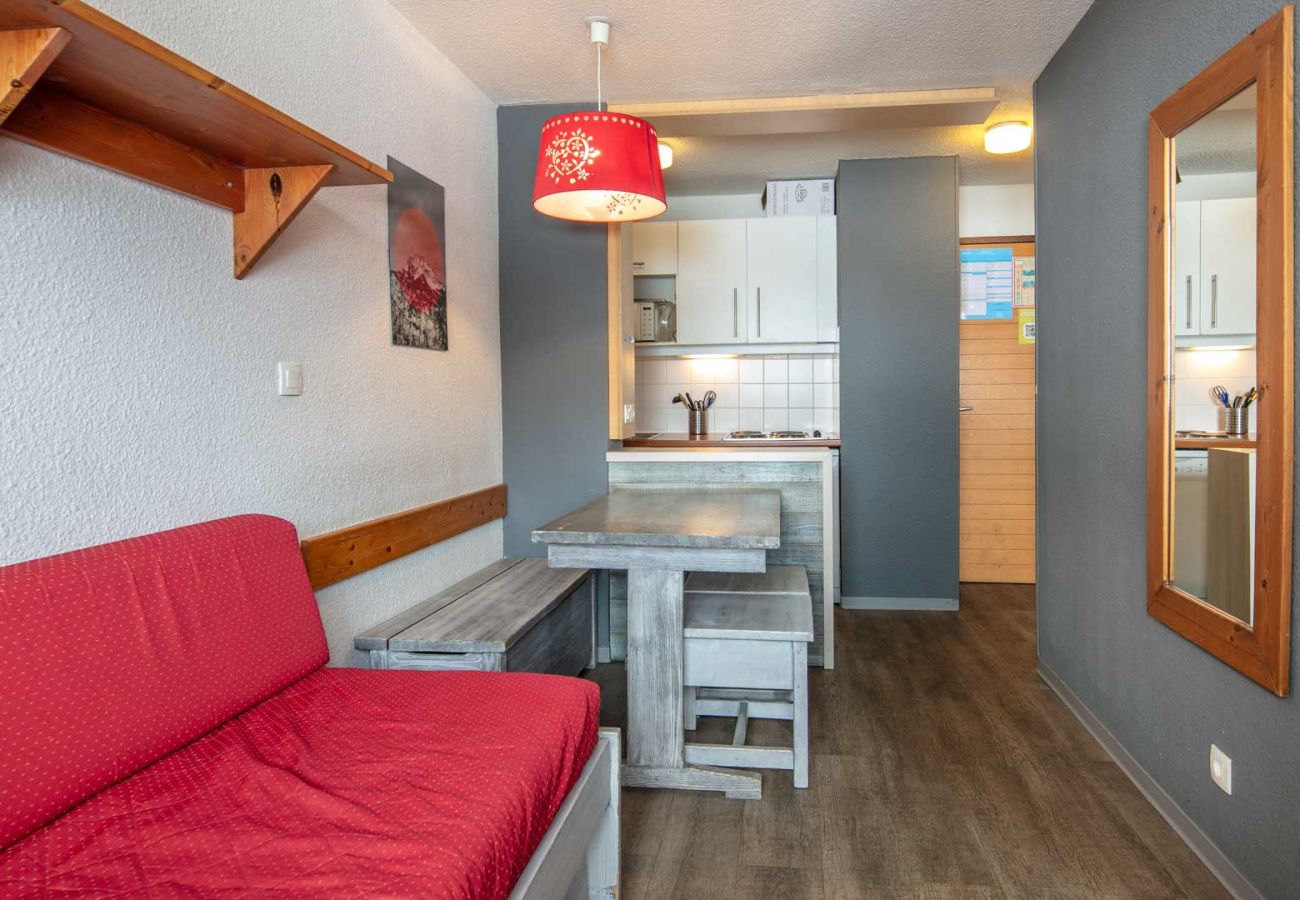 Studio à Tignes - Petit studio 4 pers, équipé, balcon vue piste de ski